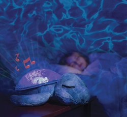 Natlampe Tranquil Turtle lilla - skildpadde natlampe med lys og lyd fra Cloud B
