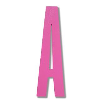 Træbogstav pink H