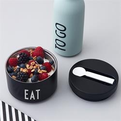 Termo frokost boks sort i small fra Design Letters