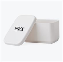 Snack box hvid med SNACK print på låg fra Design Letters