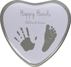 Hånd og fod aftryk hjerte gaveæske fra Dooky - Happy Hands 2D 