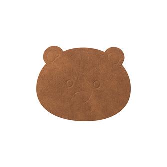 Recycle læder coaster - bjørn natur / nupo fra LindDNA