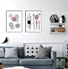 Plakat med balloner og mønster