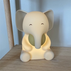 Sigge silikone natlampe - Elefant i cream fra nuuroo
