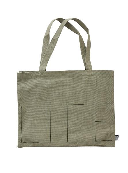 Taske - Life Tote i oliven fra Design Letters