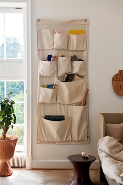 Canvas Wall Pockets XL offwhite - vægopbevaring fra Ferm Living