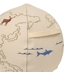 Puf med verdenskort - The World Puf fra Ferm Living
