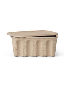 Rå papirkasser - 2 stk Papir Pulp box small fra Ferm Living